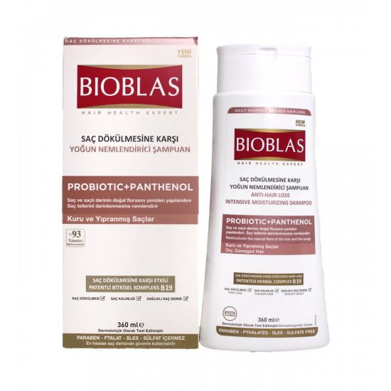 Bioblas шампоан с пробиотик и пантенол при косопад 360мл