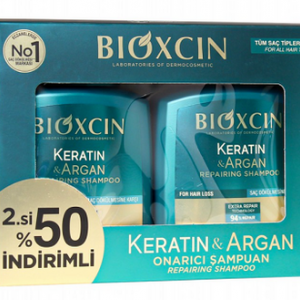 Bioxcin шампоан против косопад с кератин и арган промо комплект 2х300мл