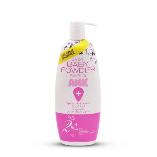 Sora Lady Baby Powder Paris AMK бебешки душ гел за чувствителна кожа розов 800мл