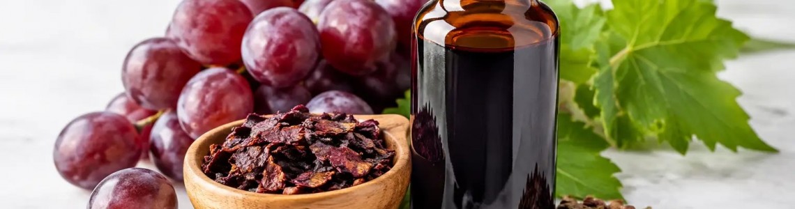 Resetin екстракт от гроздови люспи и семки